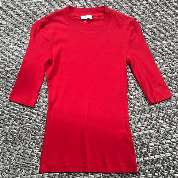 Rosetta Getty | Quarter Sleeve Red Shirt - Picture 1 of 11